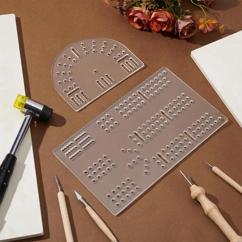 Top Shelf 3 Track Cribbage Board Templates Cut From Crystal Clear Acrylic Router Jig with precision holes for woodworking.