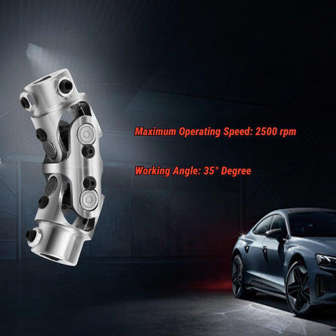 Heavy Duty Double U Joint Steering Shaft Universal Joint Chrome Three Quarter Inch To Three Quarter Inch 125mm Total Length