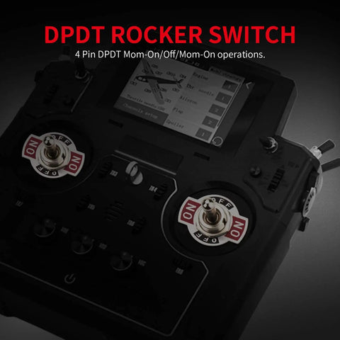 Waterproof 12V DPDT Reverse Polarity Toggle Switch Momentary On Off On 3 Position 4 Pin 30A DC Motor Control For RV Power Jack Replacement Heavy Duty 4 Pin Wired 1 Piece black DPDT rocker switch with toggle labels