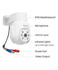 Ace Out Tighter Site Watch With This Wired Pan Tilt Security Camera features IP66 weatherproof, 4.0mm lens, and night vision.