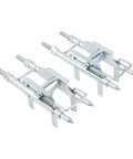 Must Have Pro Grade Wire Threader for Electricians Super Handy Cable Pulling Tool for Junction Boxes and Enclosures Compact One Person Install Helper Solid Metal Build Silver Finish 2 Piece Set, two silver metal tools