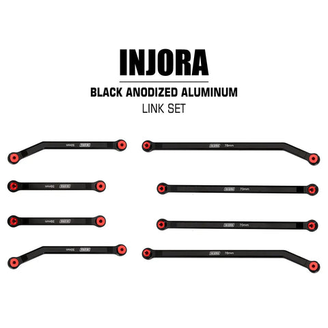 High Clearance Front 4 Link Set For SCX24 Gladiator And Dodge Power Wagon 1/24 RC Crawler Aluminum Black 8 Piece beefed up upgrade kit