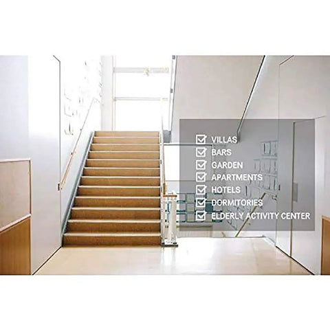 Top Shelf Solid Wood Stair Banister Handrail With Anti Slip Pine Railing And Wall Mount Brackets For Indoor Outdoor Spaces, featured on a staircase.