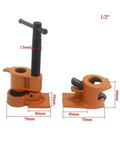 Top Shelf Heavy Duty Adjustable Pipe Clamp For Woodworking Carpentry And Weekend Garage Builds 1/2 3/4 Inch rugged cast steel jaws