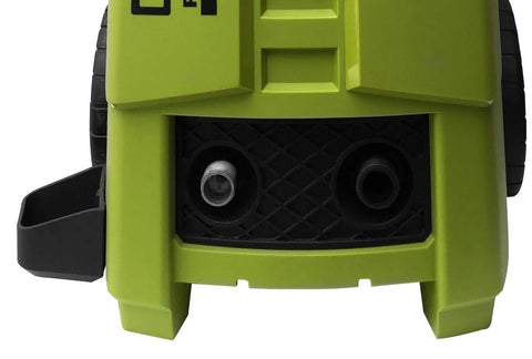 Close-up of hose connectors on Powerful 2000 Psi Electric Pressure Washer For Home Cleanup On Driveways Decks Patios And Cars
