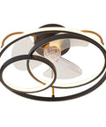 Dope 19 Inch Ceiling Fan With Lights Remote Control 3 Color Temperatures 3 Gear Speeds Round Pendant Style Fixture