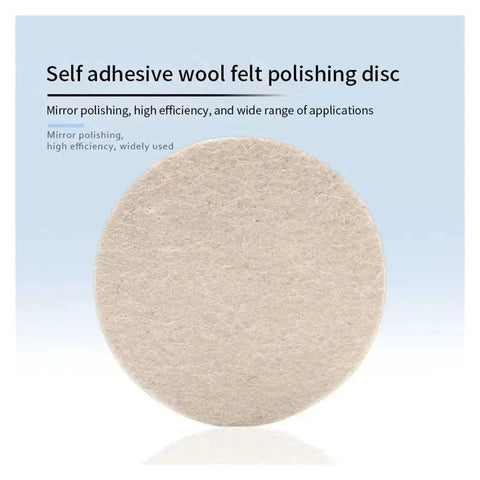Top-Tier Wool Felt Polishing Pads For 75-180mm Wheels, 3-7 inches, self-adhesive disc for buffing car paint and stainless surfaces.