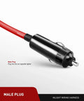 Heavy Duty 14 Foot 12V 24V Car Extension Cord Male To Female With Cigarette Lighter Socket Red, premium red male plug
