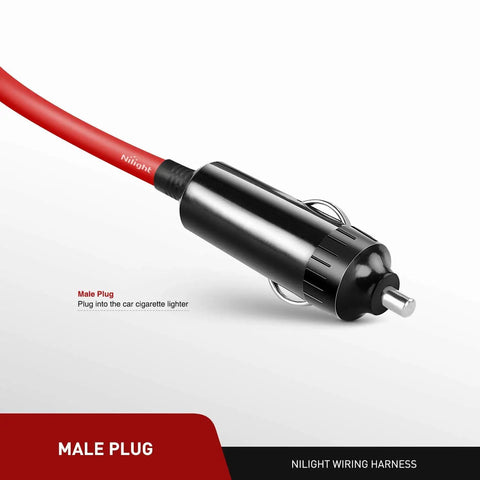 Heavy Duty 14 Foot 12V 24V Car Extension Cord Male To Female With Cigarette Lighter Socket Red, premium red male plug
