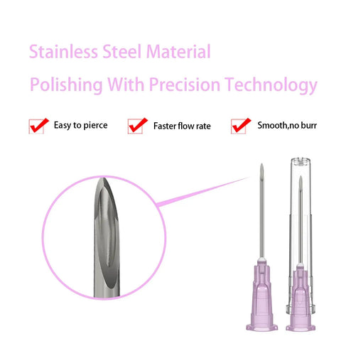 Sterile 18 Gauge 1 Inch Luer Lock Needles Pack Of 100 Disposable Individually Wrapped For Lab Research Industrial Use