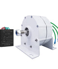 Gearless Direct Drive 10000W Wind Turbine Generator PMG 12V 24V 48V 500 RPM with controller, aluminum frame.