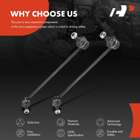 2 Pack Front Sway Bar Links Stabilizer Kit For Audi A3 Quattro Q3 TT Jetta Beetle CC Golf Eos Golf Alltrack 2005 To 2019 Replacement Suspension Parts Easy Install Bolt On product display