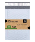 100 Pack Poly Bubble Mailers 10.5 X 16 Inches Waterproof Padded Envelopes White For Shipping with label