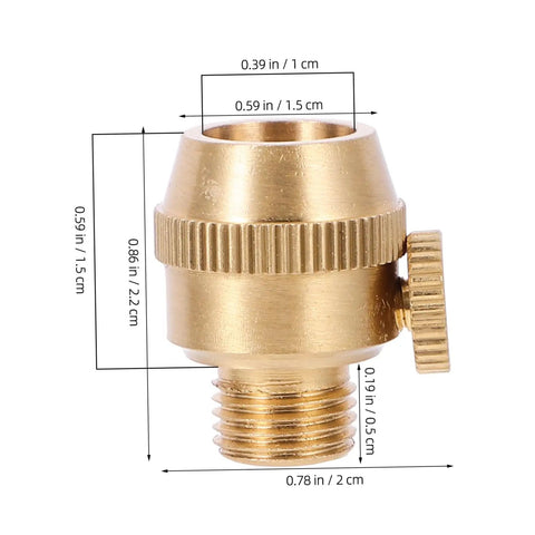 Solid Brass Cord Grip For Edison Style Pendant Lights, Threaded Cable Locker Strain Relief shown with measurements