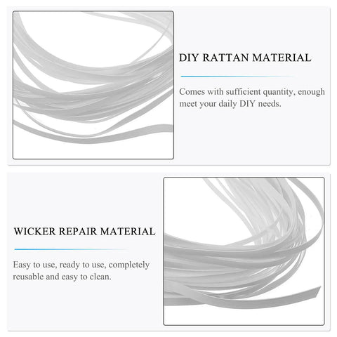 DIY Friendly Plastic Rattan Chair Weaving Kit For Vintage Seat Repair And Furniture Restoration, White PE flat strips shown coiled