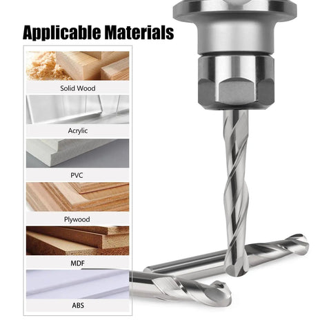 Top Tier Carbide Ball Nose End Mills With Dual Flutes For Smooth Cnc Routing And Precise Engraving On Wood Pvc Mdf Hardwood Built Tough One Eighth Shank With Sixteenth In Cut Diameter Pack Of Ten showing applicable materials.