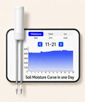 Dual Probes Leave In Soil Moisture Meter For Long Term Plant Care Real Readings On Soil Moisture Temperature And Sunlight Levels From Full Sun To Shade Indoor Outdoor Garden Monitoring, with app graph