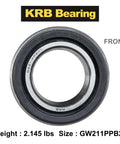 Farm Disc Harrow Roller Bearing Replacement, ID 2-3/16 Inch, OD 3.937 Inch, Width 1.811 Inch on a white background.