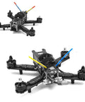 FPV drone with installed 12 Pack Colorful Plastic Antenna Protection Tubes With Caps For RC Cars And FPV Drones Receiver Antennas
