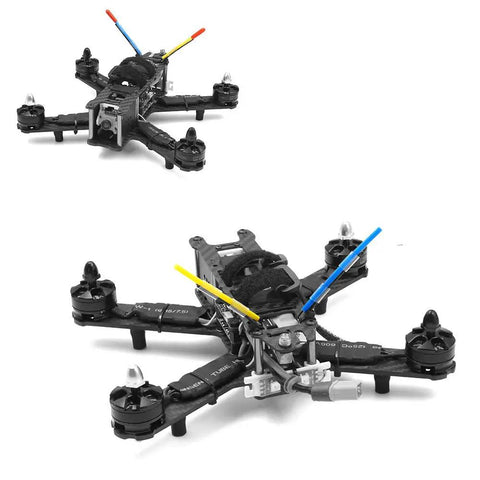FPV drone with installed 12 Pack Colorful Plastic Antenna Protection Tubes With Caps For RC Cars And FPV Drones Receiver Antennas