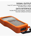 Side view of Handheld Ultrasonic Flow Meter Portable Clamp On Flowmeter With Data Output TS 2 TM 1 TL 1 Sensors DN15 To 6000mm