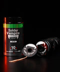 Premium Solder Removal Wicks For Pro Grade Desoldering Braid Precision PCB Repair Tools shown with multiple rolls and packaging.