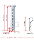 Adjustable Clevis Pin Kit With Eight Holes And R Clip Zinc Coated Steel One Quarter Inch By Two Inch Heavy Duty Fastener