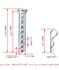 Heavy Duty Adjustable Clevis Pin One Quarter Inch By Two Inch Zinc Plated Steel With Eight Holes And R Clip Twenty Pack Durable Quick Connect Fasteners For Trailer Gate Farm Equipment, 1/4 x 2 in with R-clip