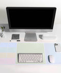 Erasable Desk Pad 32x14 Inch Three In One Mouse Pad and Planning Whiteboard for your desk with matte finish in office setup.