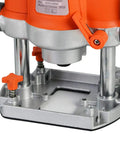 Workhorse Plunge Wood Router With Edge Guide 110 120V 1.6 HP Motor Variable Speed 16000 30000 RPM base view.