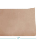 Flat lay of a single sheet from 3 Pack Non Stick PTFE Sheets For Heat Press 12 By 16 Inches Heat Transfer Mats, shown with measurements