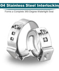50 Pack One Half Inch PEX Cinch Clamps Stainless Steel Rings Pinch Clamps For PEX Tubing Pipe Fitting Connections Premium 304 Stainless