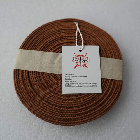 Pro Grade Synthetic Silk Tsuka Ito Wrapping Cord 22.9ft roll with tag for katana, wakizashi, and tanto swords