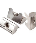 High Strength M5 Roll In Spring T Nuts With Spring Sheet For 4040 Aluminum Profile Slot, Nickel Plated Carbon Steel Heavy Duty Hardware Fasteners
