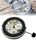 High Precision Automatic Mechanical Watch Movement 2824 2 Replacement Part With Black Calendar At 3 O Clock metal gears