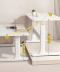 Badass Height Adjustable Standing Desk With Manual Crank Drawer And Removable Bookshelf For A Dope Home Office Setup Ergonomic Workstation with adjustable height 60-82cm.