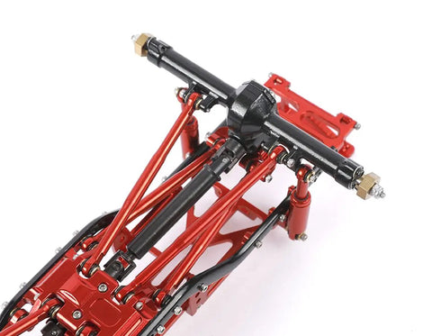 Axial SCX24 C10 1/24 RC Crawler Aluminum Alloy Suspension Rod Links Set Red Upgrade Parts CNC Machined For Lightweight Tough Rugged Performance And Durable Build For Serious Off Road Use on installed axle