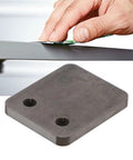 Heavy Duty Stainless Steel Paint Scraper in use on a car surface, ideal for touch ups and dent repairs, rustproof and wear resistant tool.