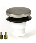 Toe Touch Bath Tub Drain Stopper No Sweat Foot Operated Easy Install With Three Eighths Inch And Five Sixteenths Inch Adapters