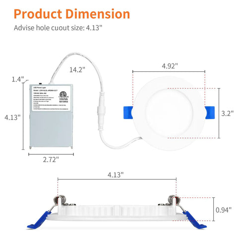 Pack Of Twenty Four 4 Inch 5CCT Led Recessed Ceiling Lights With Soft Amber Night Light IC Rated Trim Kit Easy Power Cycle Controls No Sweat Setup Big Time Brightness For Everyday Home Decor