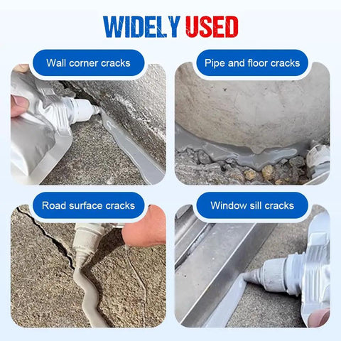 Heavy-Duty Concrete Crack Repair Adhesive That Dries Fast And Stays Waterproof used on wall and floor cracks