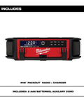 M18 Packout Radio Charger On The Jobsite Durable Portable Power Hub For Packout System With Built In Radio And USB Charging 2950-20