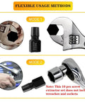 Heavy Duty 10 Piece Screw Extractor Set With Hex Head Easy Out Bolts Extractor Kit used with wrenches for removing stripped screws