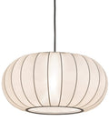 18.5 Inch Eggshell Pendant Light with White Polyester Shade, flush mount ceiling fixture, diffused soft light, modern design