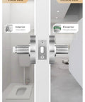 Bathroom Privacy Indicator Handle Lock For Commercial Doors, Large In Use Or Vacant Indicator With Occupancy Status showing interior and exterior view