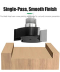 Premium 1/4 Inch T-Slot Router Bit With Precision Bearing Guide cutting a slot on wood for smooth finishes.