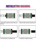 Installation drawing of Metal Linear Motion Guide Slider Kit for DIY CNC and 3D Printers with 500mm MGWR15 rail and MGW15C block