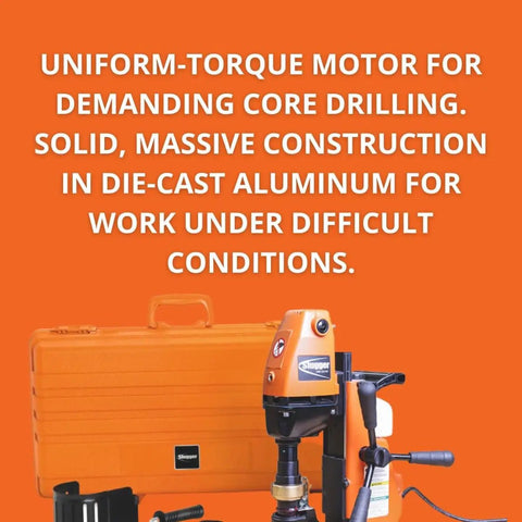 Heavy Duty Magnetic Base Drill With 1050 Watts Of Smooth Torque Power And Integrated Coolant Tank for tough die-cast aluminum drilling.