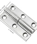 Stainless Steel Lift Off Hinges Set, 2.5 Inch Removable Cabinet Door Hardware, close-up of hinge with dimensions, 304 grade