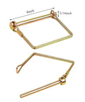 10 Pack 5/16 Inch Trailer Coupler Wire Lock Pins Gold, 4 Inch Long, Heavy Duty Zinc Plated Carbon Steel Trailer Hitch Pins Built Tough For Secure Towing, Rust Resistant, Durable Quick Pin Locks